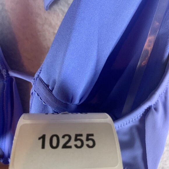 Bar III Women's Cowl Neck‎ Cutout Purple Halter Strap One-Piece Swimsuit Size M - Picture 11 of 11